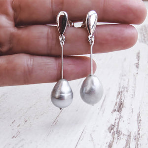 Pendientes plata y perlas