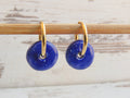 Pendientes cerámica azul cobalto
