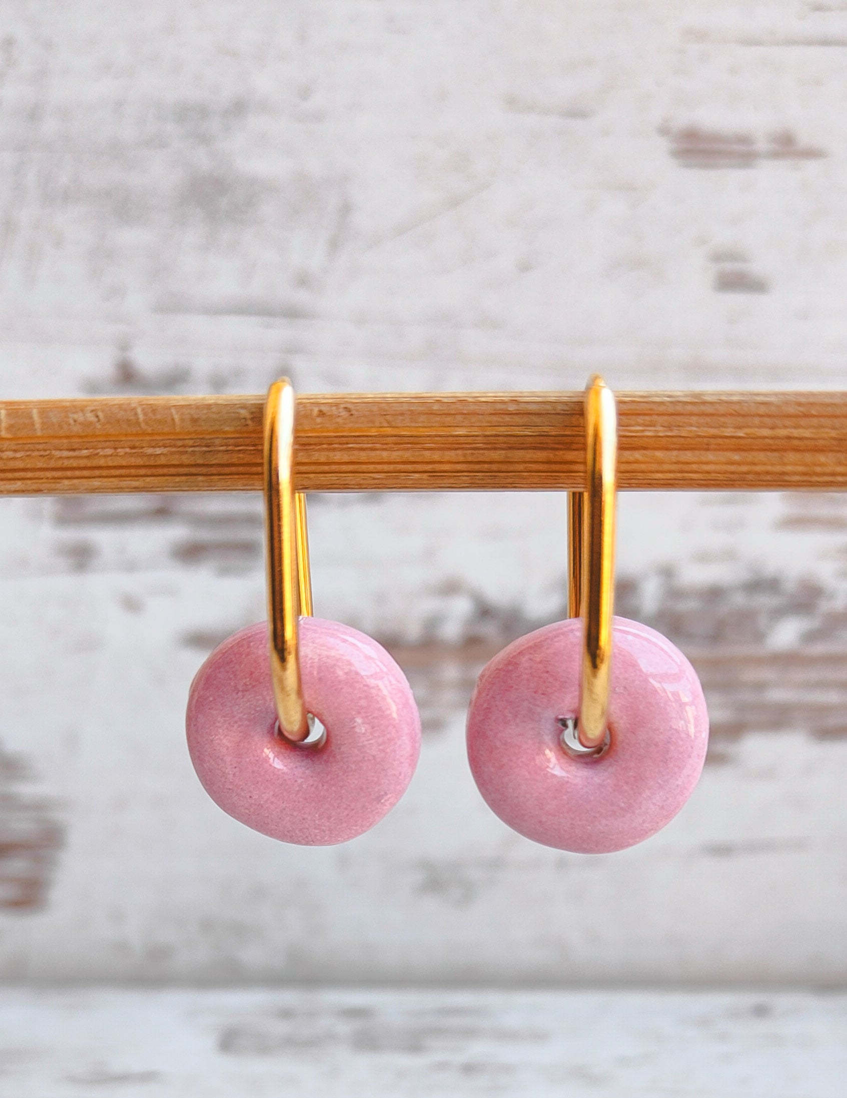 Pendientes donut porcelana