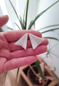 Pendientes porcelana avión de papel