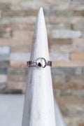 Anillo burbuja de plata de ley 4mm de ancho