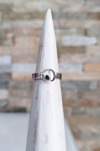 Anillo burbuja de plata de ley 4mm de ancho