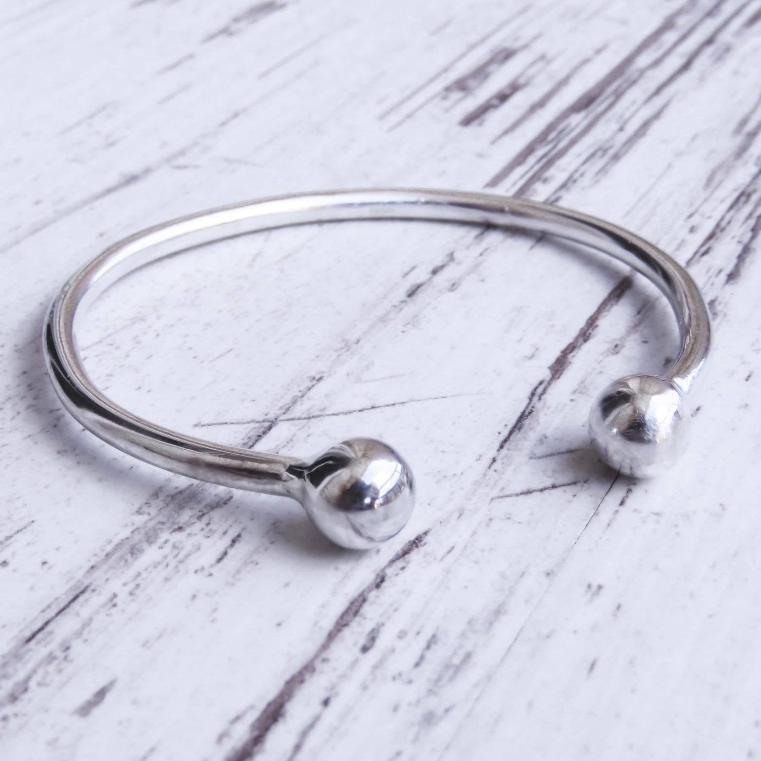 Brazalete bolas plata de ley