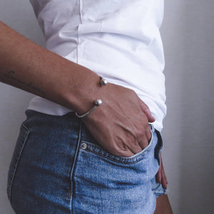 Brazalete bolas plata de ley