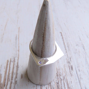 Anillo geométrico plata