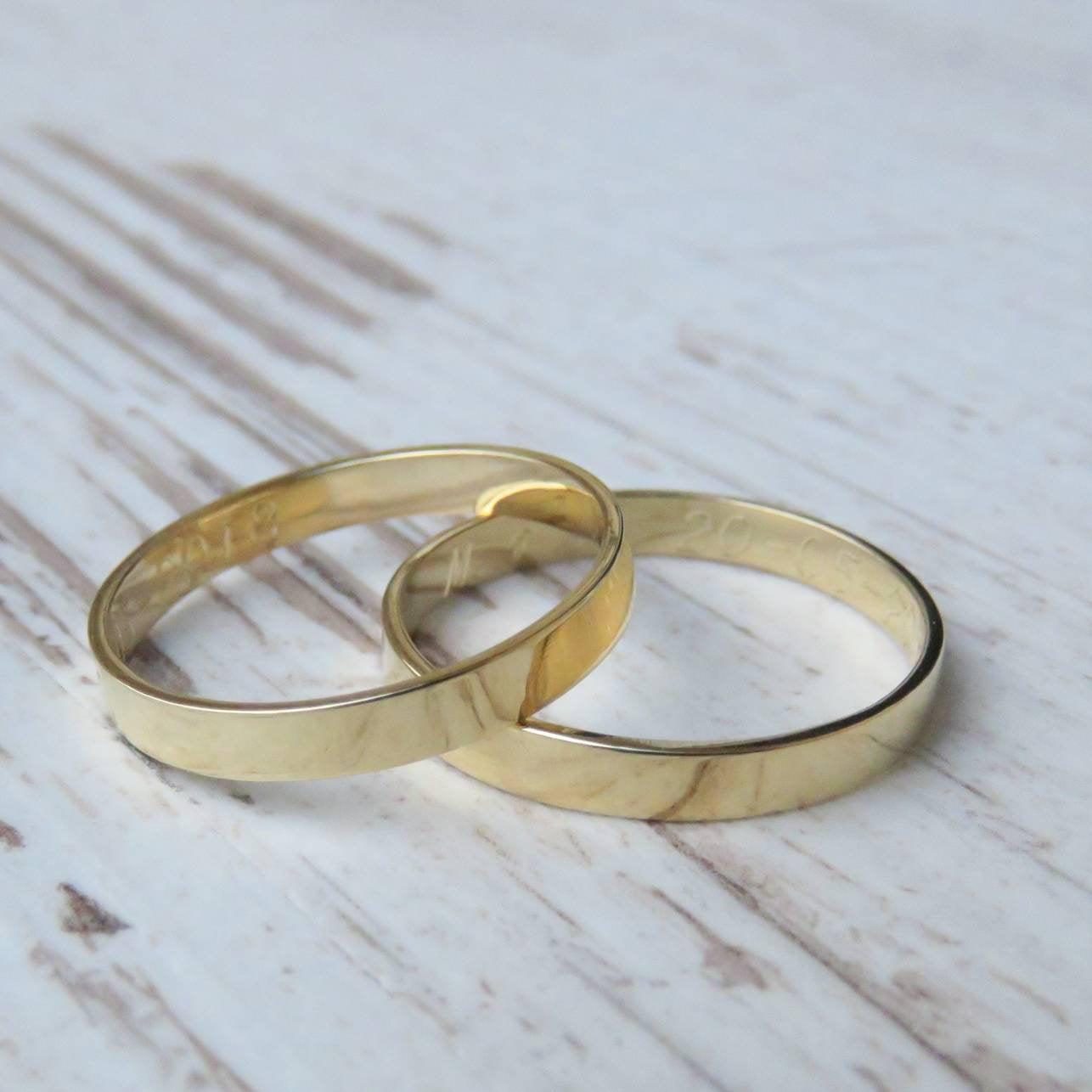 Alianzas lisas oro 9k
