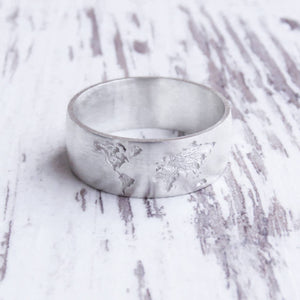Anillo plata MAPA MUNDI